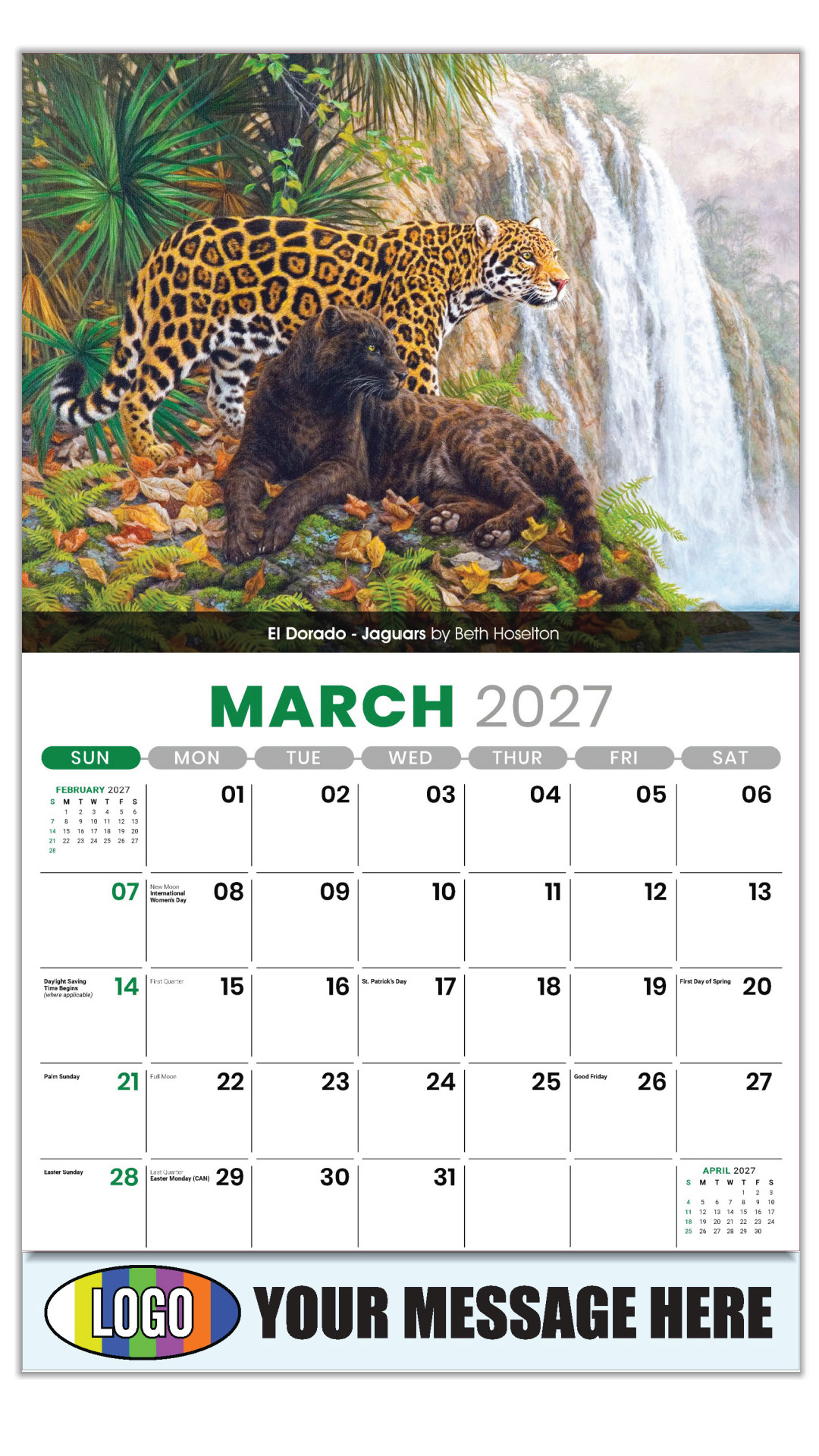 2026 Wildlife Portraits Business Promotional Calendar