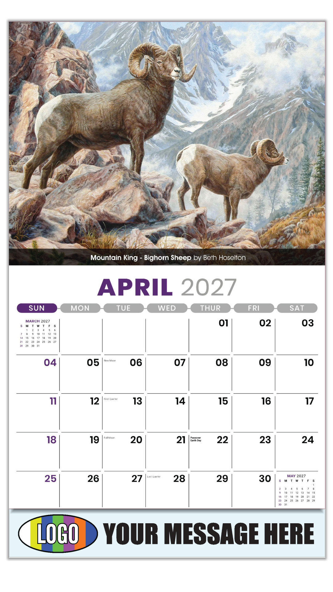 2026 Wildlife Portraits Business Promotional Calendar
