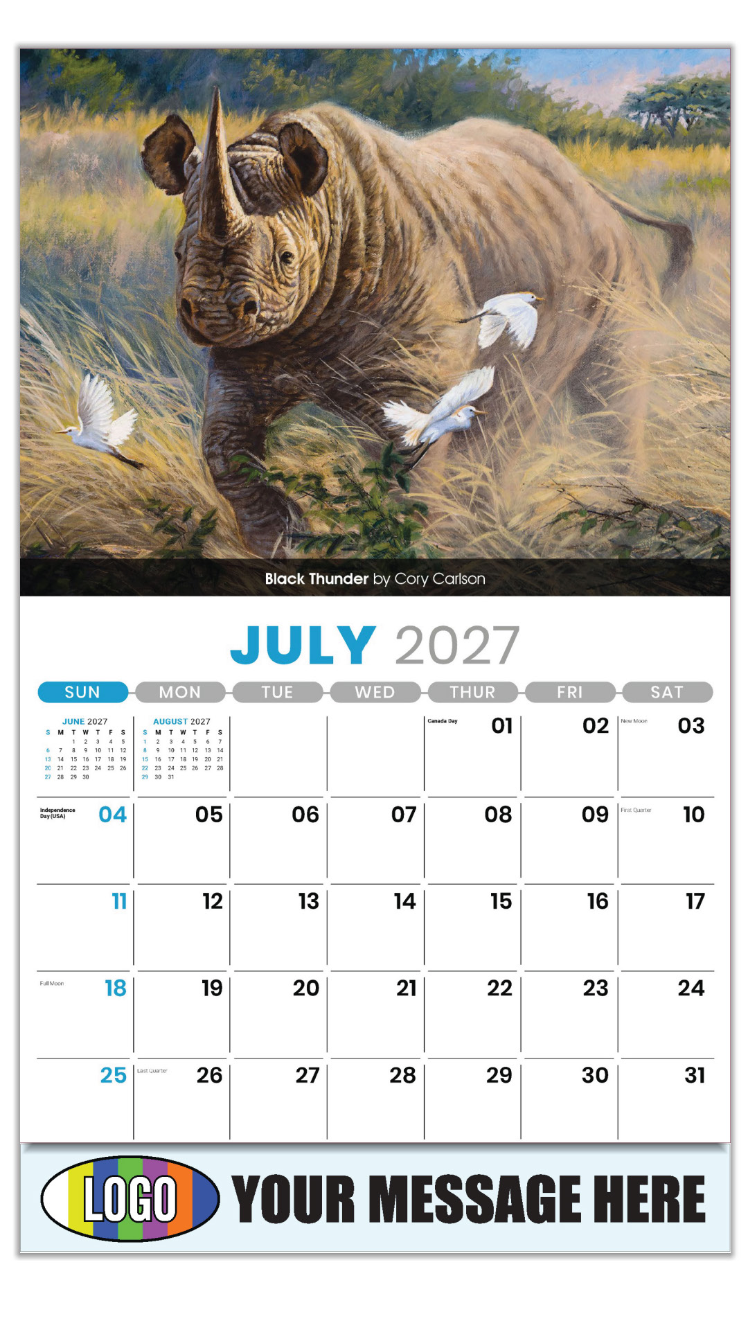 2026 Wildlife Portraits Business Promotional Calendar