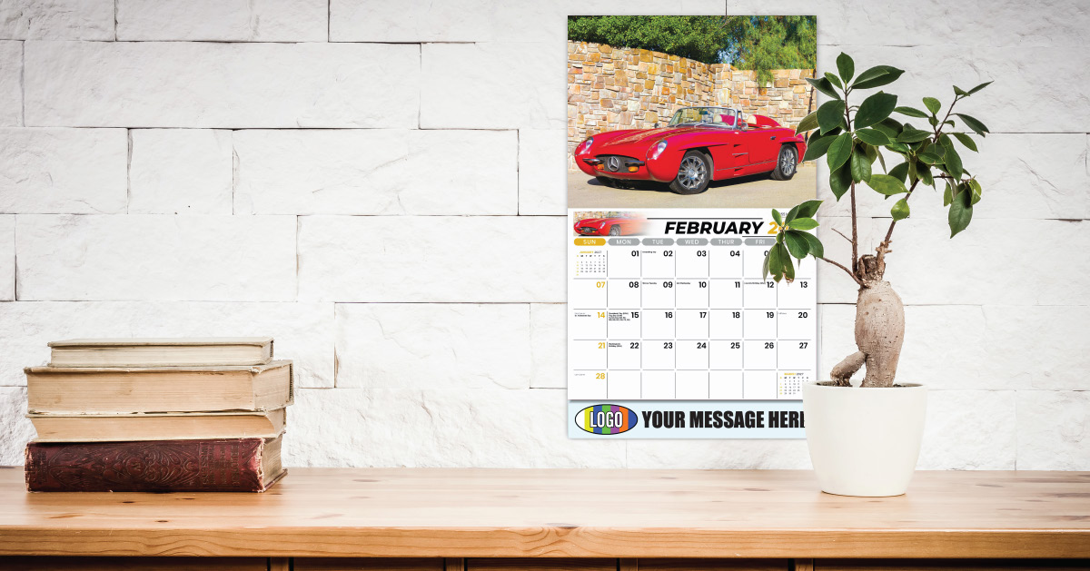2027 Classic Cars Business Promotional Calendar