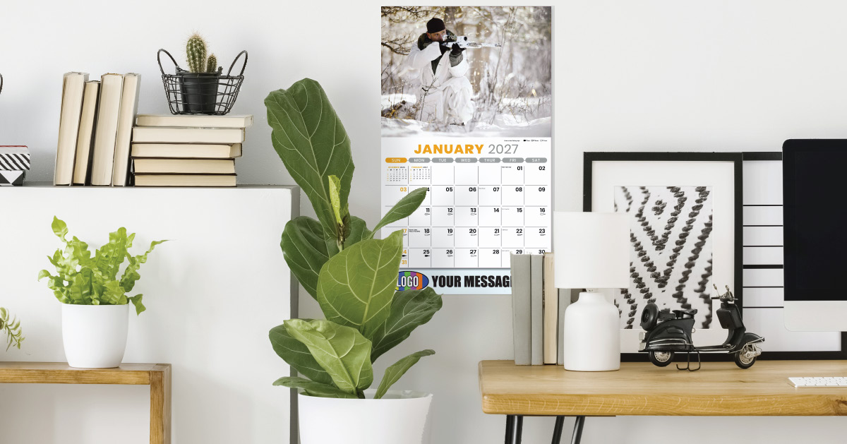 2027 Fishing and Hunting Business Promotional Calendar