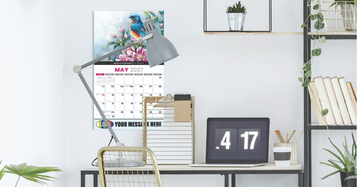 2027 Garden Birds Business Promotional Calendar