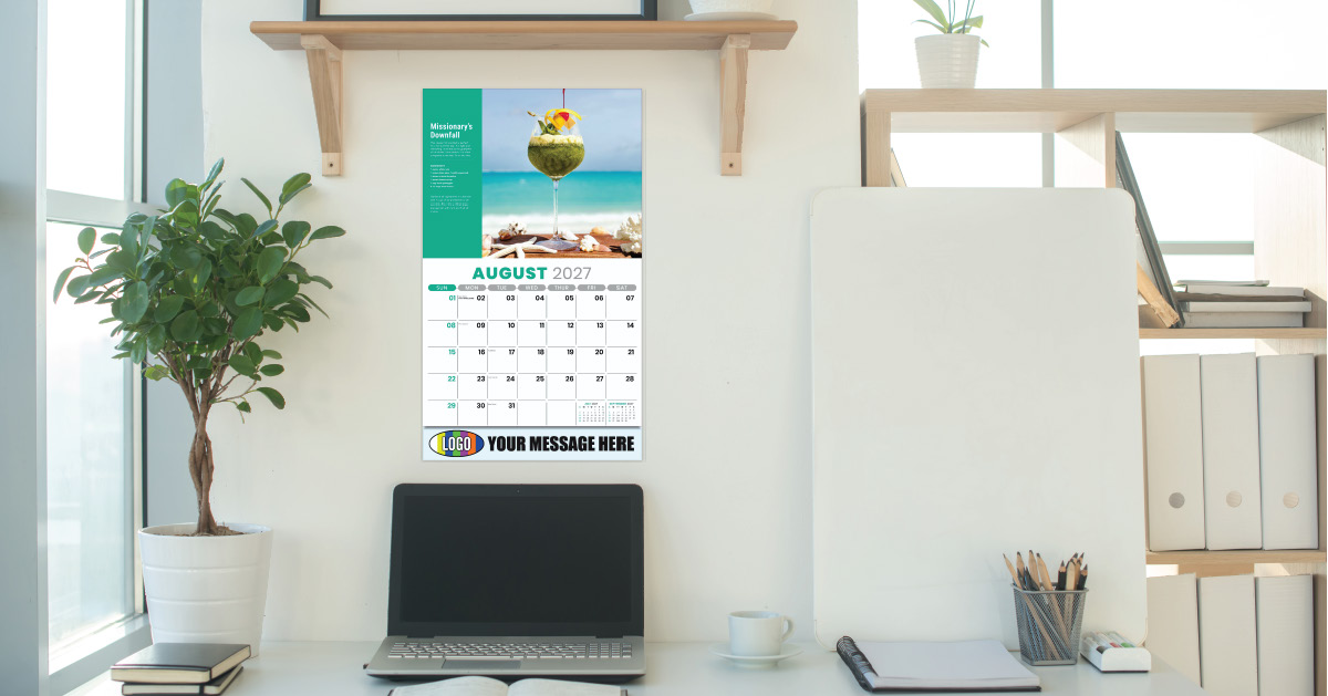 2027 Happy Hour Cocktails Business Promotional Calendar