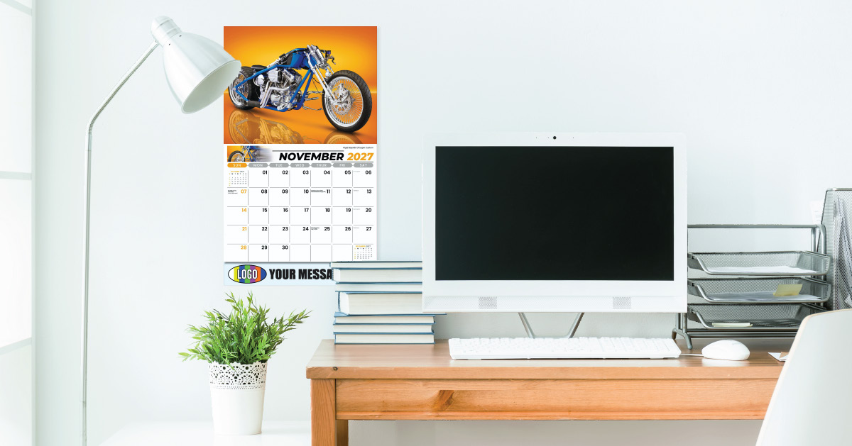 2027 Motorcycle Mania Business Promotional Calendar