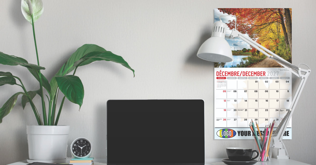 2027 Bilingual Business Promotional Calendar - Scenes of Canada